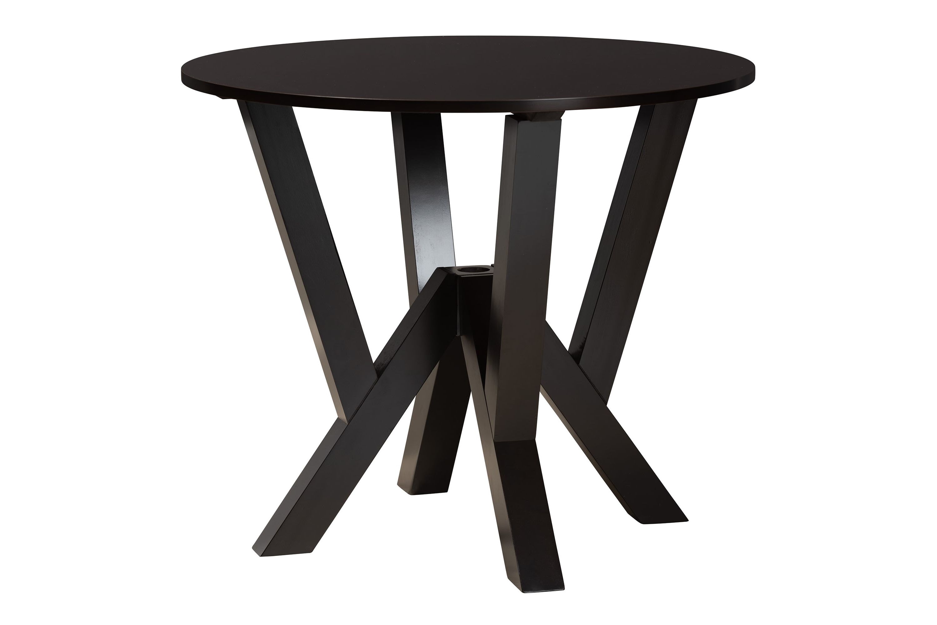 Kai Modern Sand Fabric and Dark Brown Finished Wood 5-Piece Dining Set
