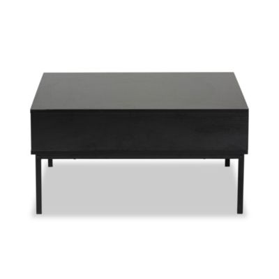 Haben Modern and Contemporary Two-Tone Oak Brown and Black Finished Wood Coffee Table