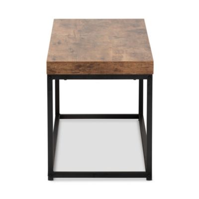 Bardot Modern Industrial Walnut Brown Finished Wood and Black Metal Accent Trunks and Benches