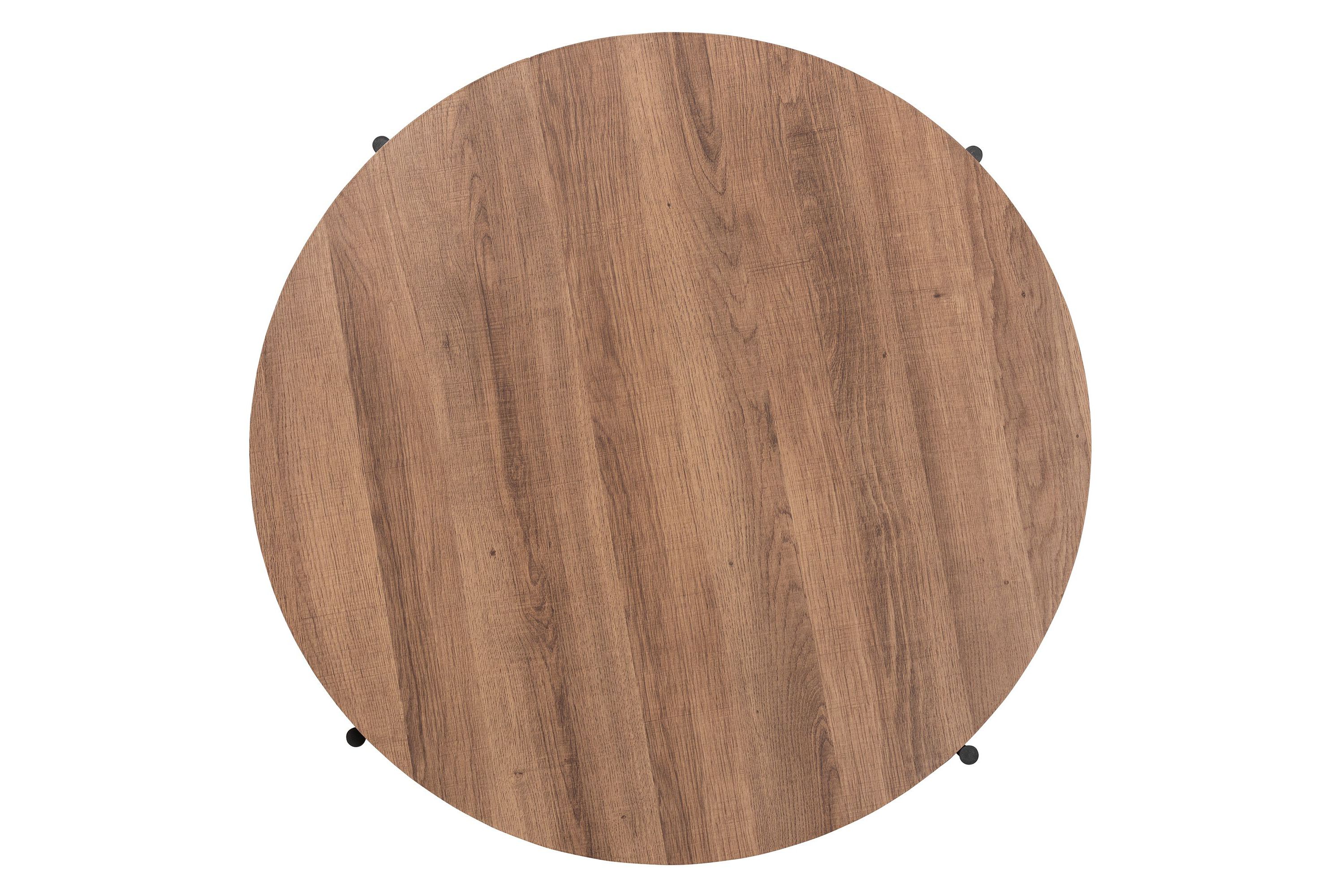 Umar Modern Industrial Walnut Brown Finished Wood and Black Metal Coffee Table