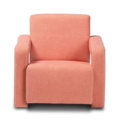 Madian Modern and Contemporary Light Red Fabric Upholstered Armchair