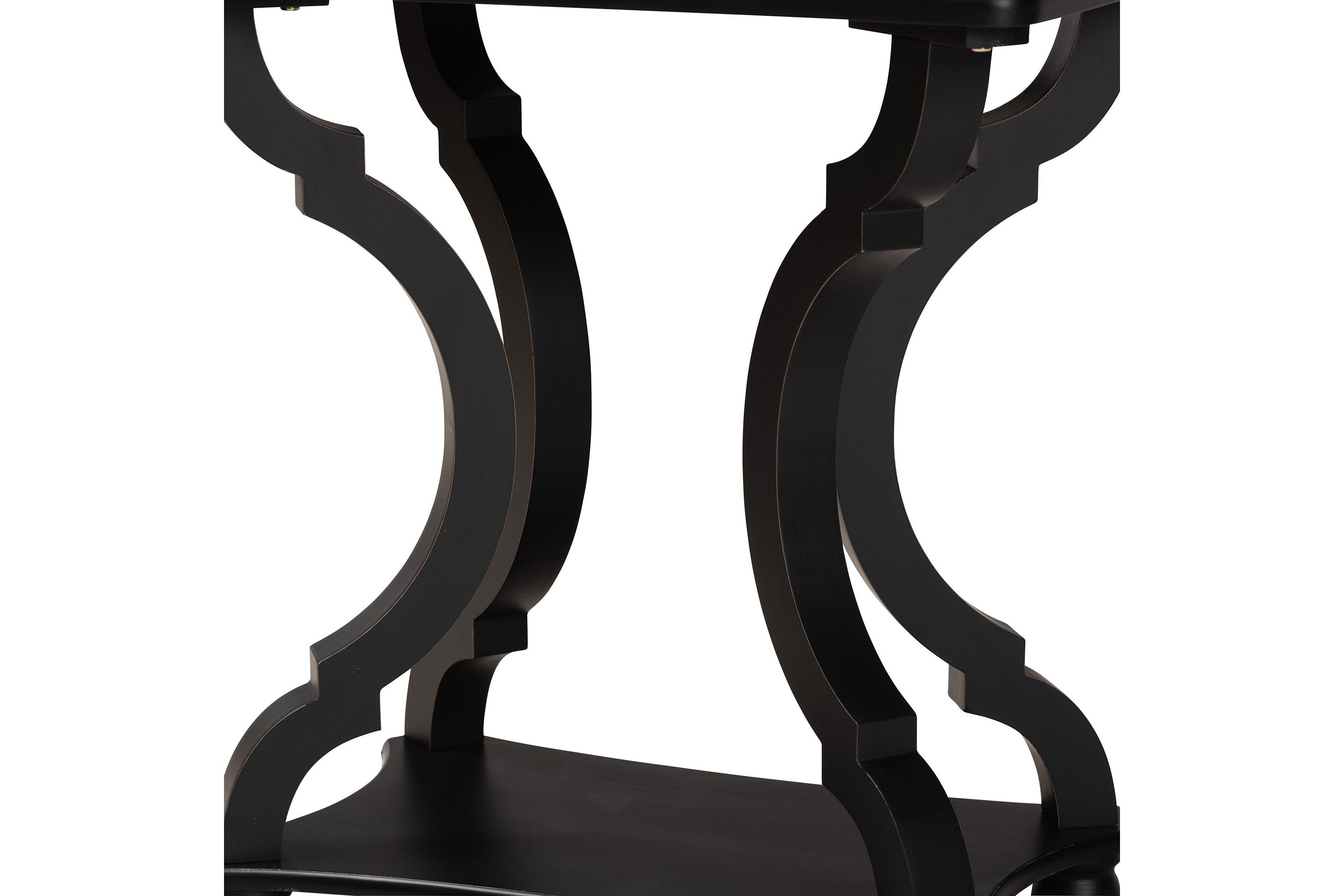 Cianna Classic and Traditional Black Wood End Table