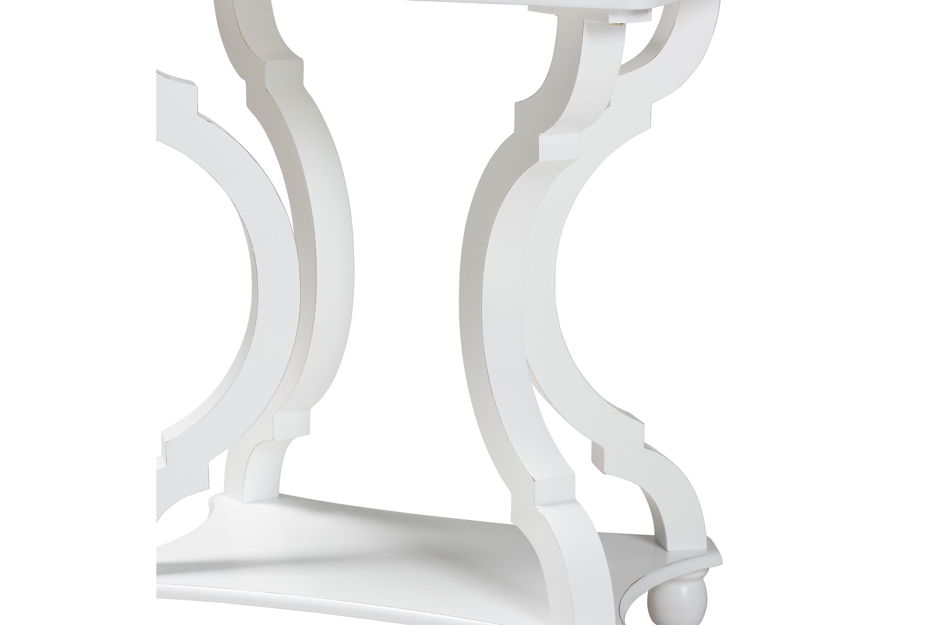 Cianna Classic and Traditional White Wood End Table