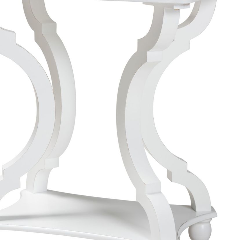 Cianna Classic and Traditional White Wood End Table
