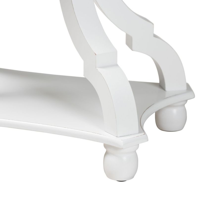 Cianna Classic and Traditional White Wood End Table