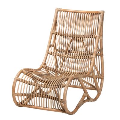 Genera Modern Bohemian Natural Rattan Lounge Chair