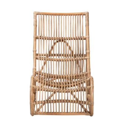 Genera Modern Bohemian Natural Rattan Lounge Chair