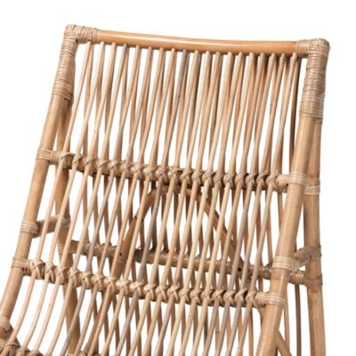 Genera Modern Bohemian Natural Rattan Lounge Chair