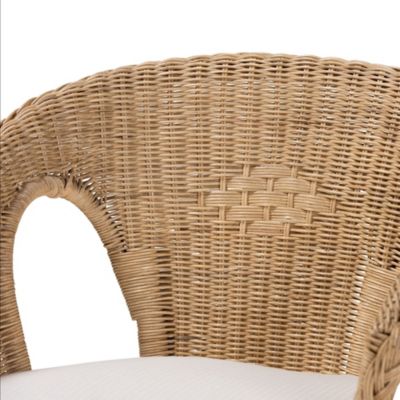 Abbey Modern Bohemian Natural Brown Antique Rattan Dining Chairs