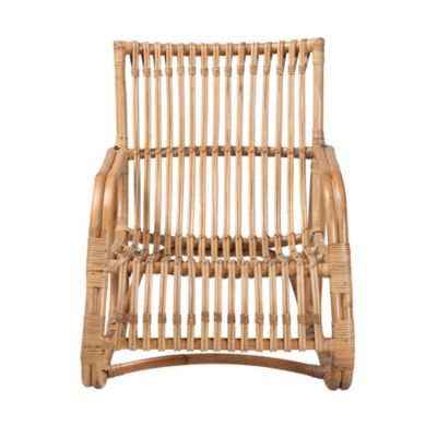 Blanca Modern Bohemian Natural Rattan Accent Chair