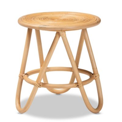 Rinjani Modern Bohemian Natural Brown Rattan End Table