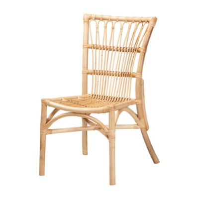 Ammi Modern Bohemian Natural Brown Rattan Dining Chair