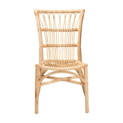 Ammi Modern Bohemian Natural Brown Rattan Dining Chair