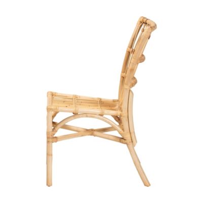 Ammi Modern Bohemian Natural Brown Rattan Dining Chair