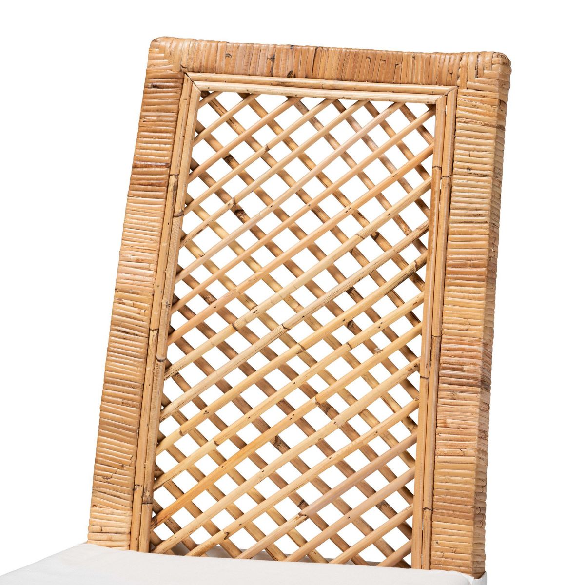 Argos Modern Bohemian Natural Brown Rattan Dining Chairs