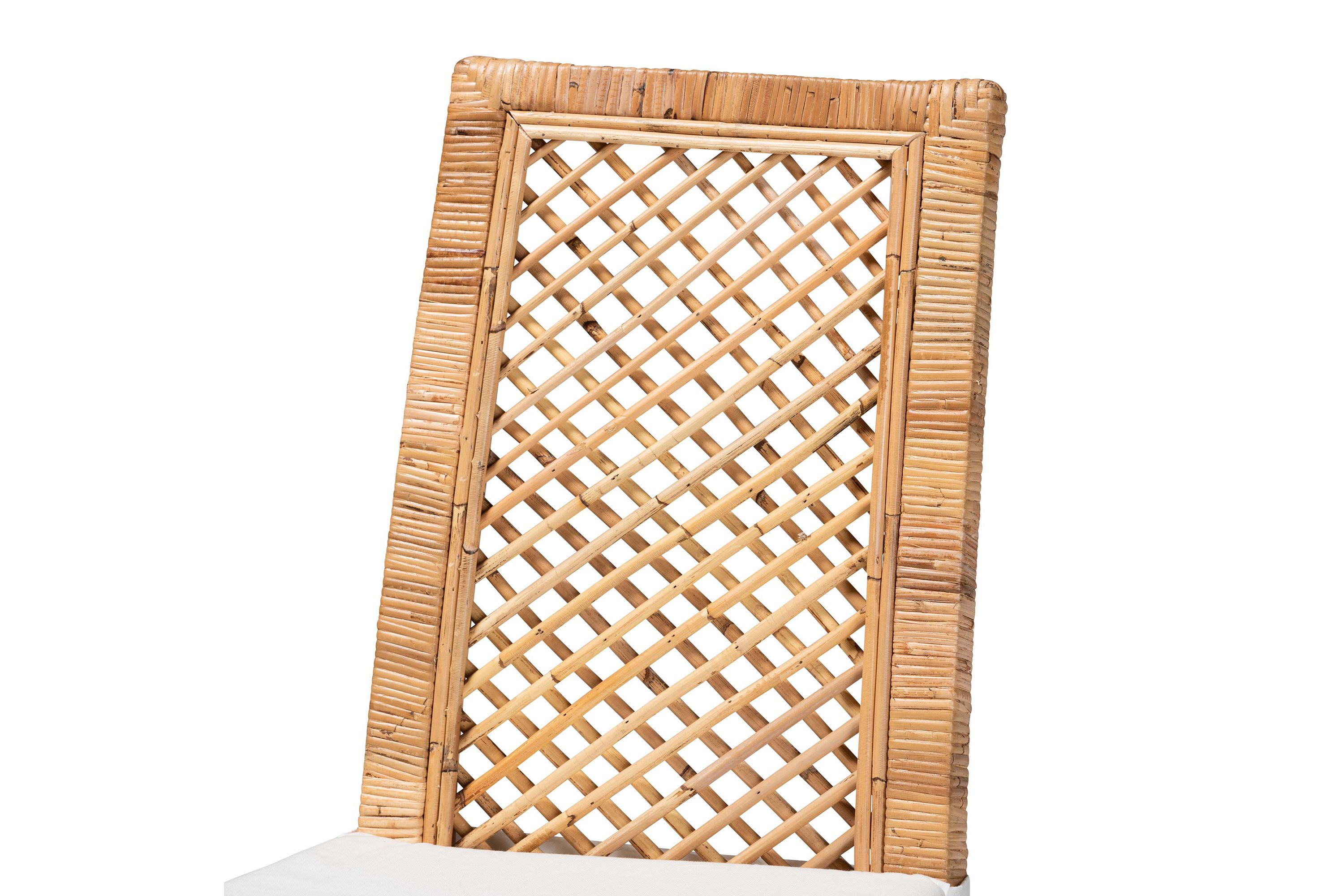 Argos Modern Bohemian Natural Brown Rattan Dining Chairs