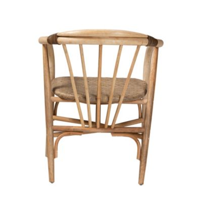 Kyoto Modern Bohemian Natural Brown Rattan Dining Chair