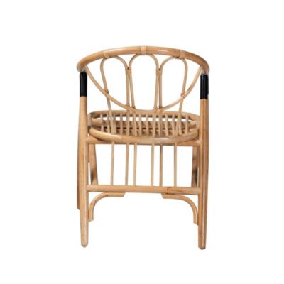 Cyntia Modern Bohemian Natural Brown Rattan Dining Chairs