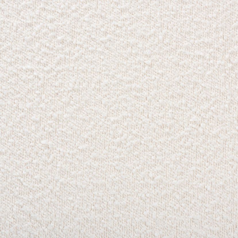 Rika Japandi Cream Boucle Fabric and Walnut Brown Finished Wood Bench