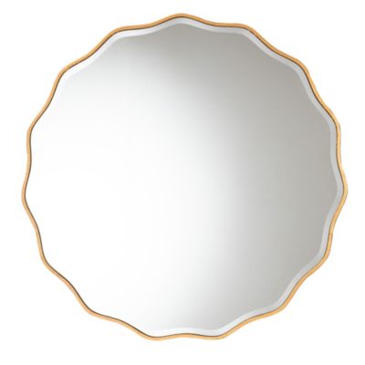 Weston Modern Glam and Luxe Antique Goldleaf Finished Wood Accent Wall Mirror