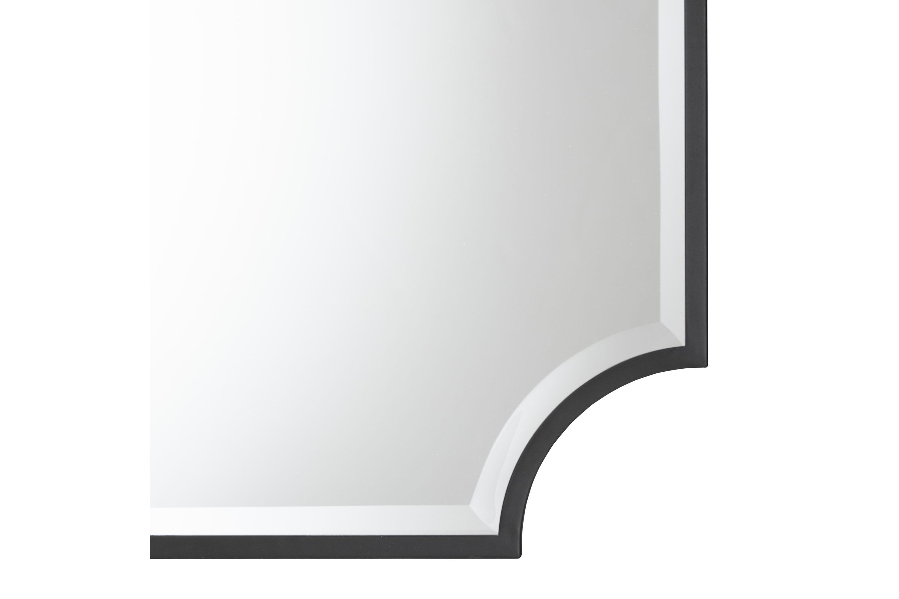 Parcenet Modern Black Finished Metal Accent Wall Mirror