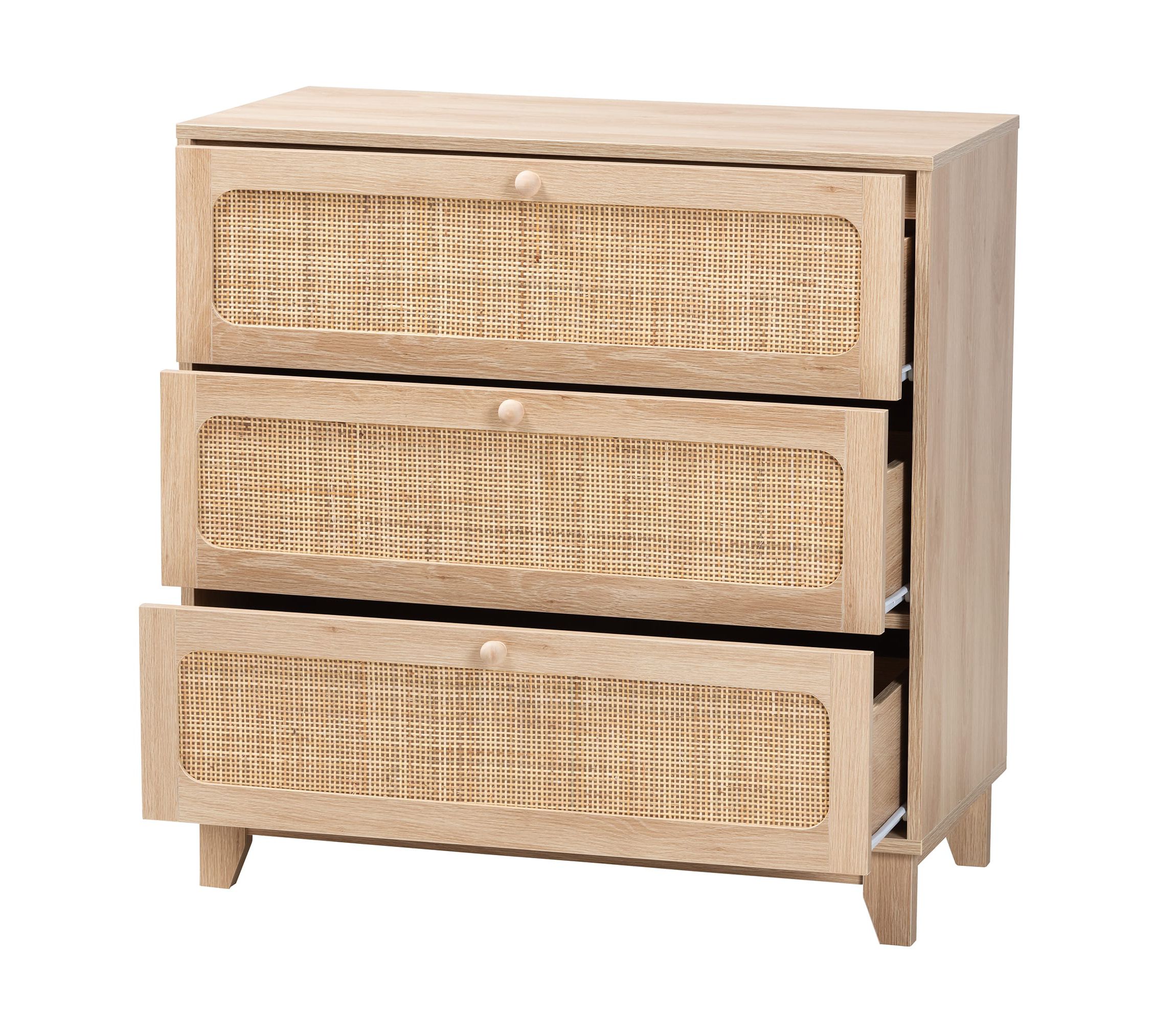 Baxton Studio Elsbeth Japandi Oak Brown Finished Wood and Natural