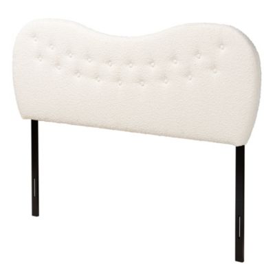 Brantley Modern Cream Boucle Fabric Queen Size Headboard