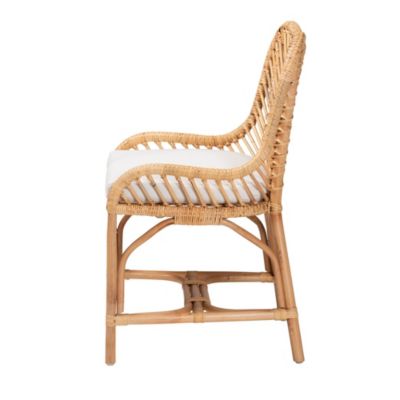 Arween Modern Bohemian Natural Brown Rattan Dining Chairs