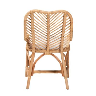 Arween Modern Bohemian Natural Brown Rattan Dining Chairs