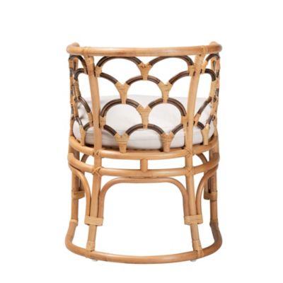 Aster Modern Bohemian Natural Brown Rattan Armchair