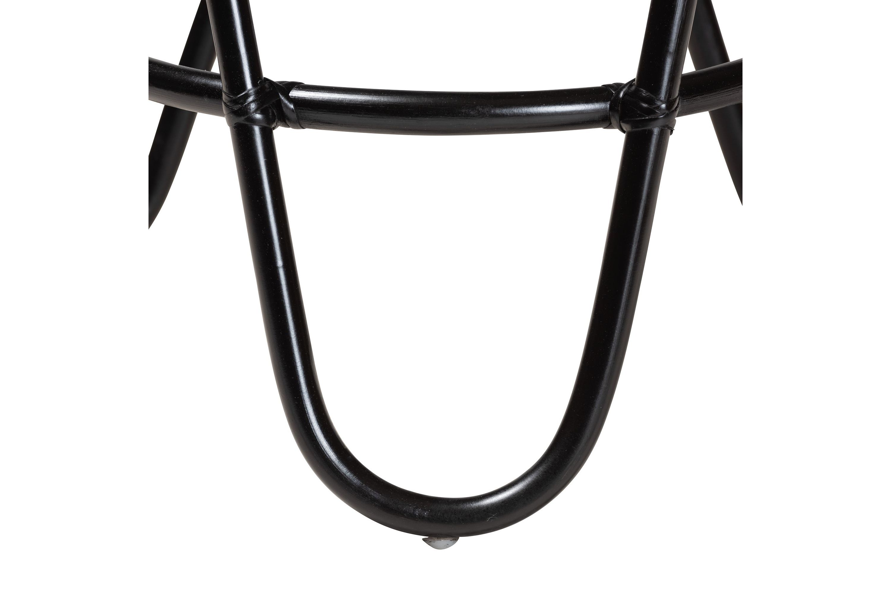 Pertessa Modern Bohemian Black Finished Rattan End Table