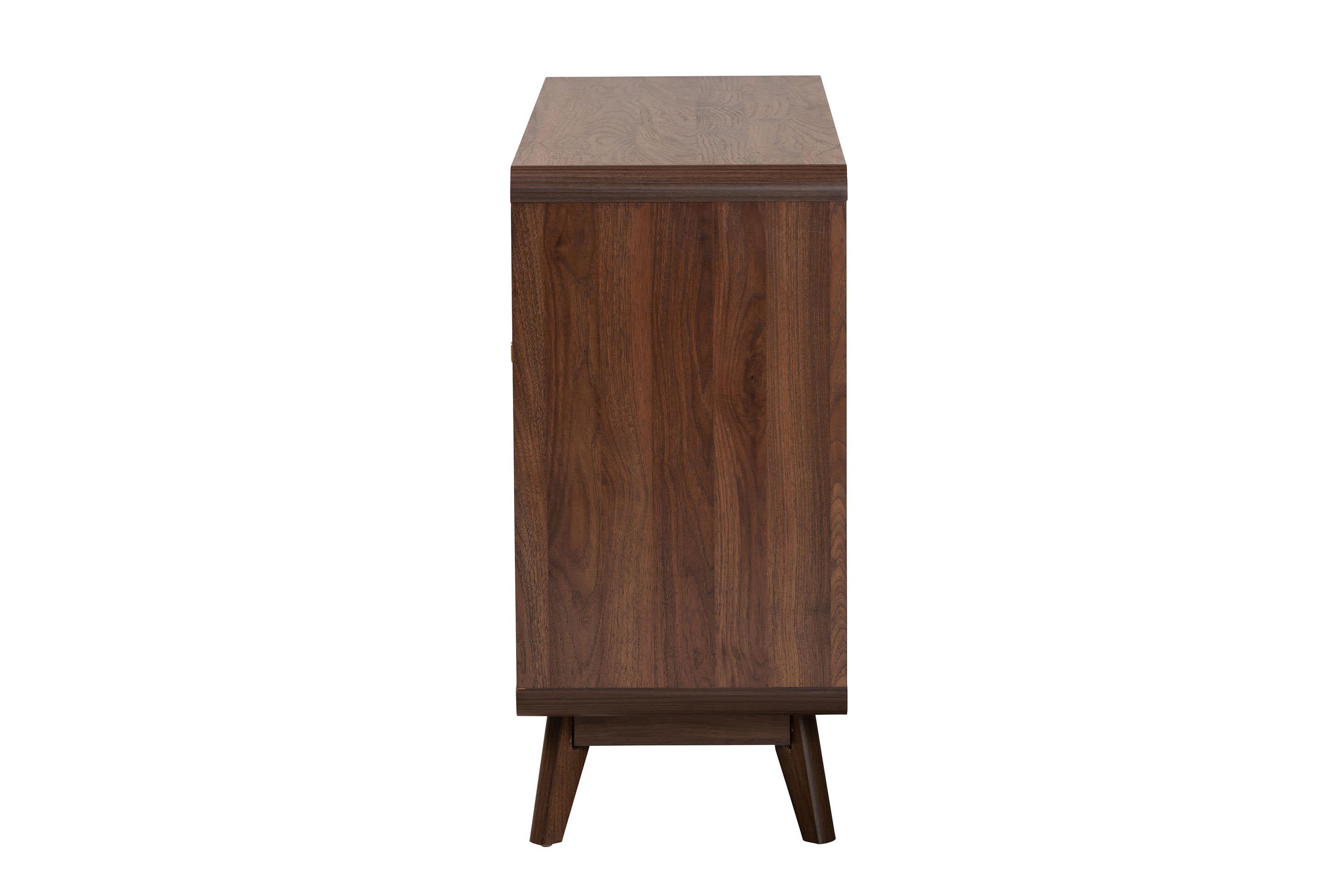 Markell Mid-Century Modern Transitional Walnut Brown Finished Wood 6-Drawer Dresser