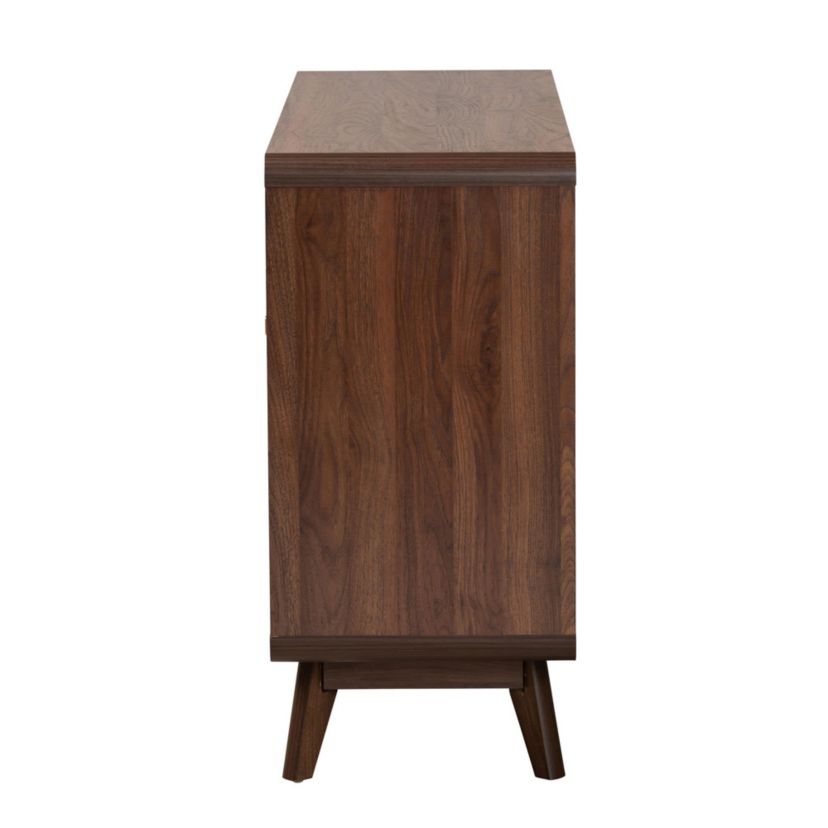 Markell Mid-Century Modern Transitional Walnut Brown Finished Wood 6-Drawer Dresser