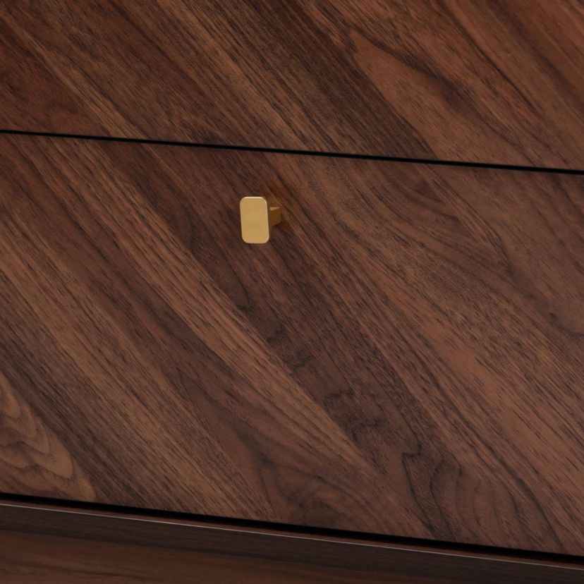 Markell Mid-Century Modern Transitional Walnut Brown Finished Wood 6-Drawer Dresser