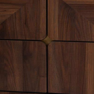 Graceland Mid-Century Modern Transitional Walnut Brown Finished Wood 6-Drawer Dresser