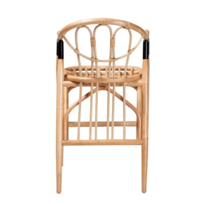 Cyntia Modern Bohemian Natural Brown Rattan Counter Stool