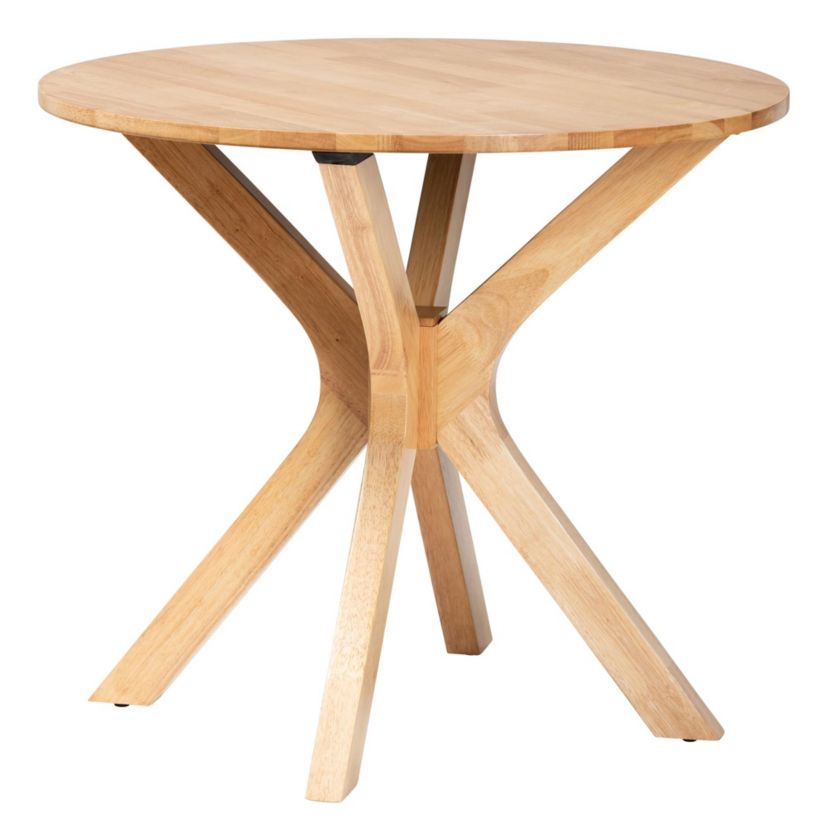 Kenji Modern Natural Brown Finished Wood 34-Inch-Wide Round Wood Dining Table