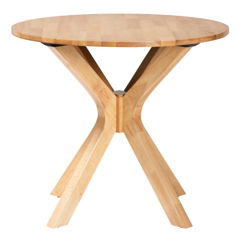 Kenji Modern Natural Brown Finished Wood 34-Inch-Wide Round Wood Dining Table