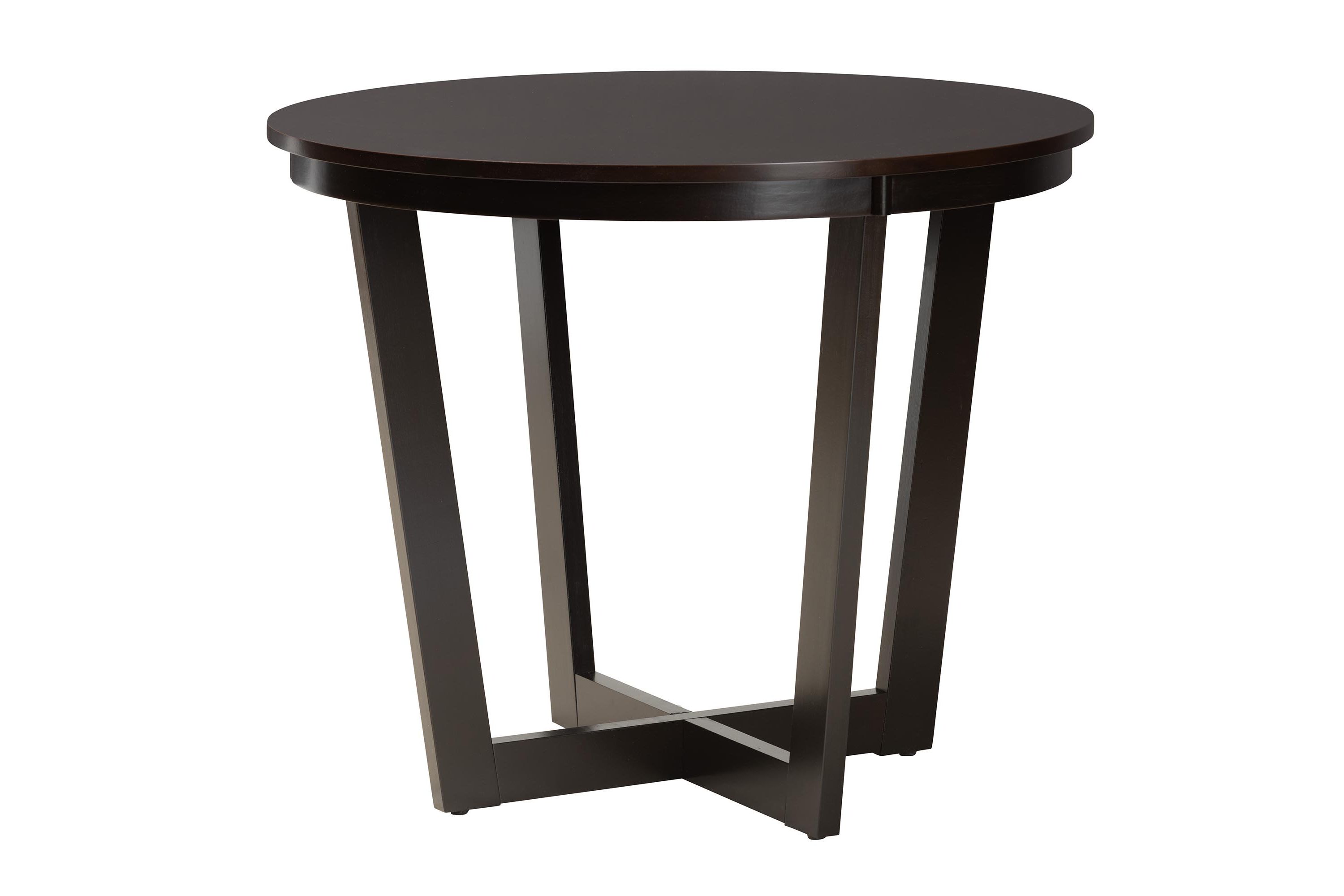 Jamie Moden Grey Fabric and Dark Brown Finished Wood 5-Piece Dining Set