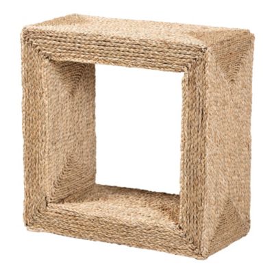 bali & pari Adonica Modern Bohemian Natural Seagrass End Table