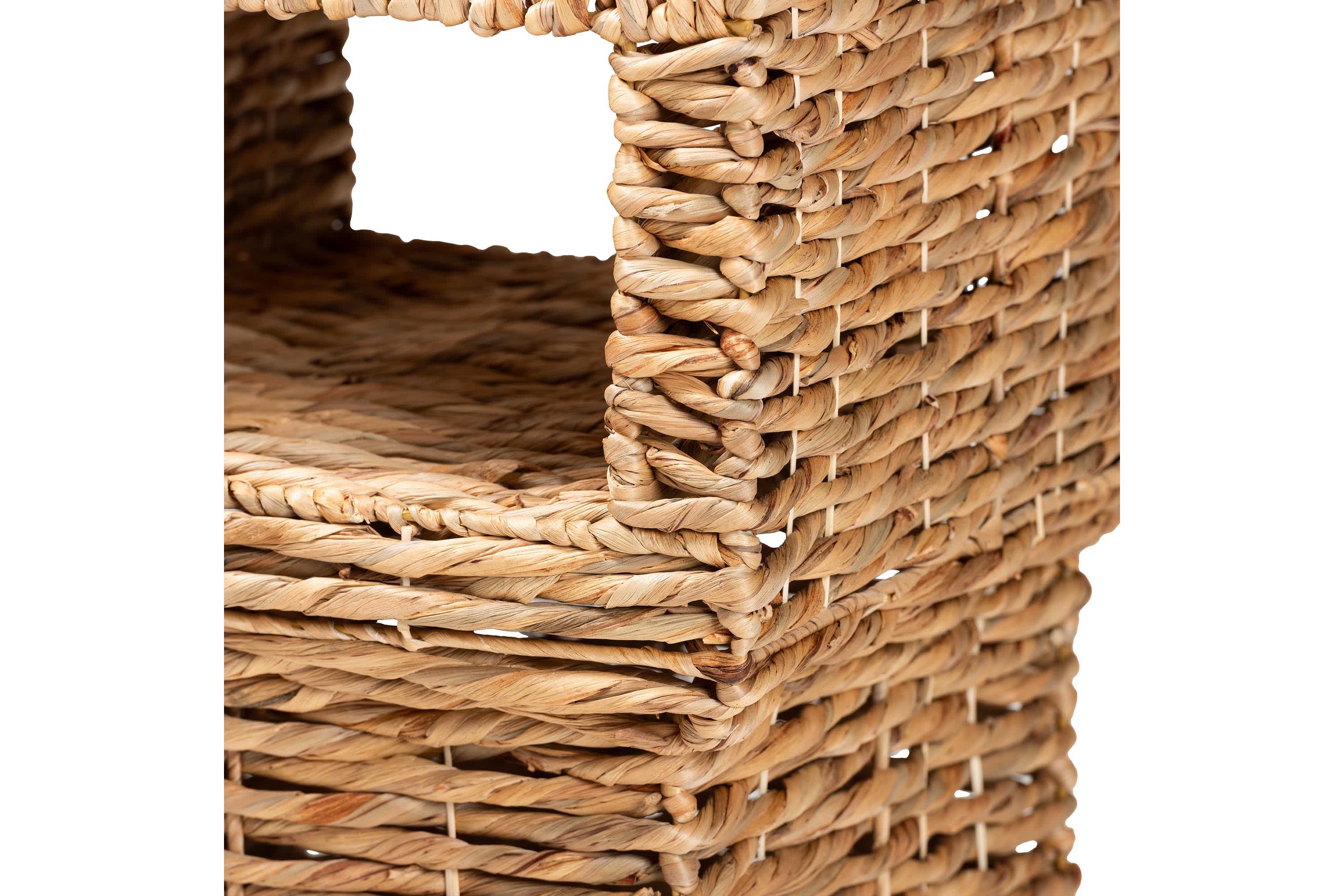 Raziel Modern Bohemian Natural Seagrass End Table