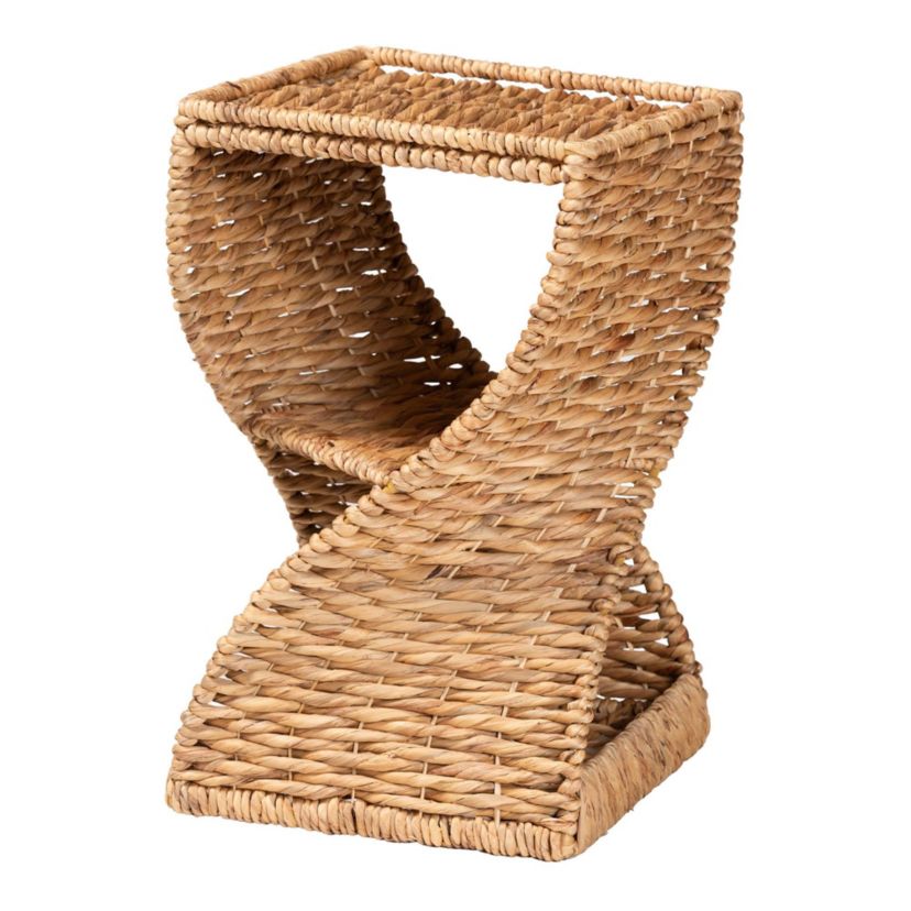 Pelleas Modern Bohemian Natural Seagrass End Table