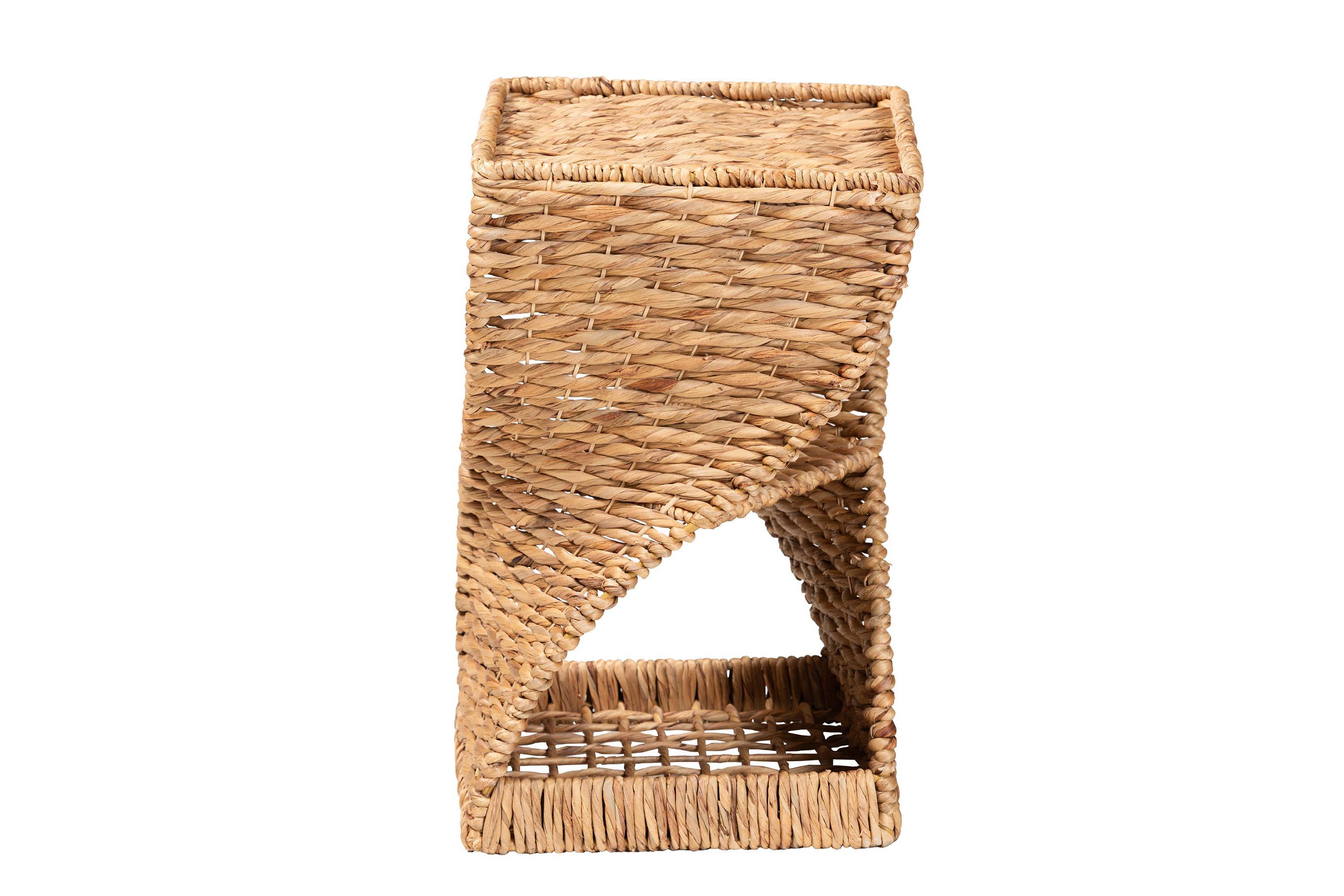 Pelleas Modern Bohemian Natural Seagrass End Table