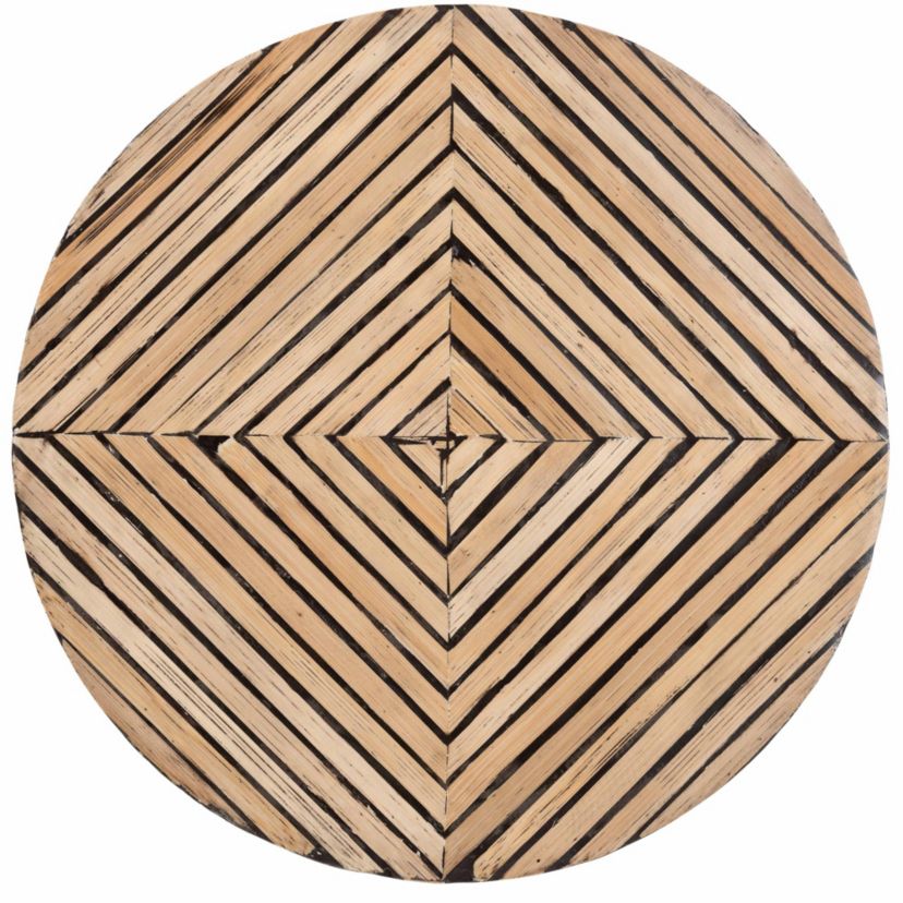 Devika Modern Bohemian Brown Bamboo End Table