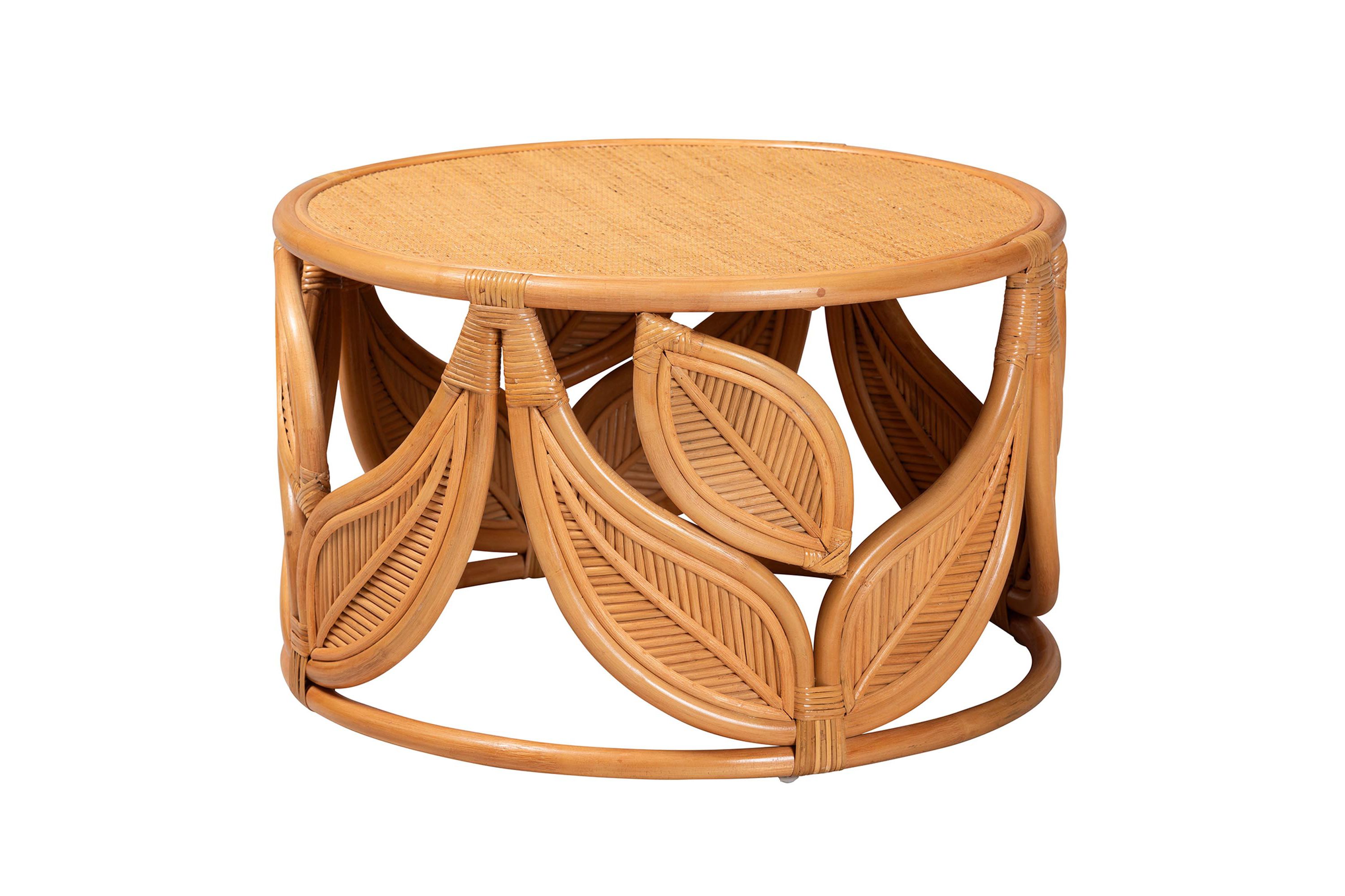 Raflesia Modern Bohemian Natural Rattan Coffee Table