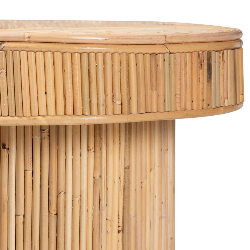 Iryna Modern Bohemian Natural Rattan Console Table