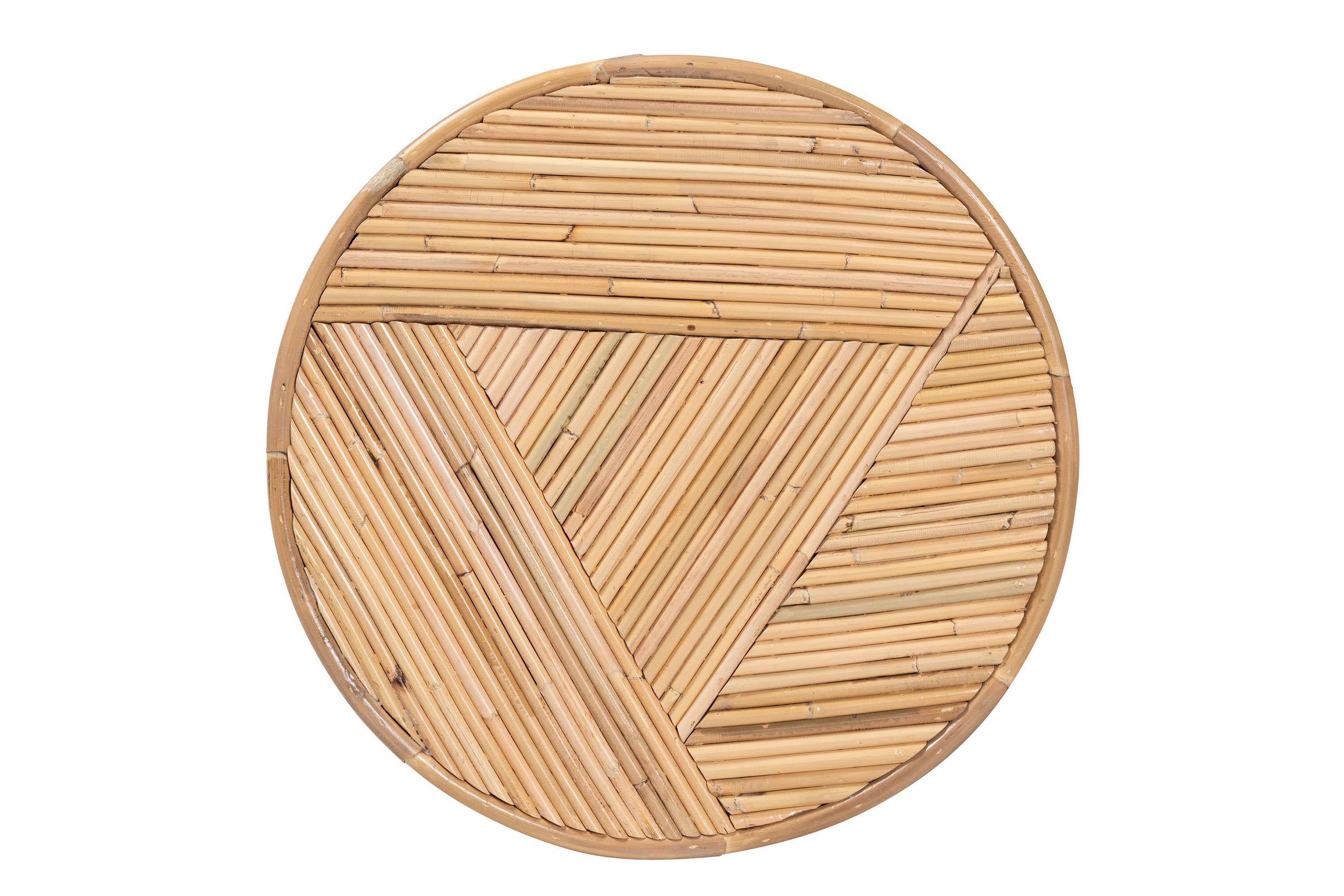 Milagra Modern Bohemian Natural Rattan End Table