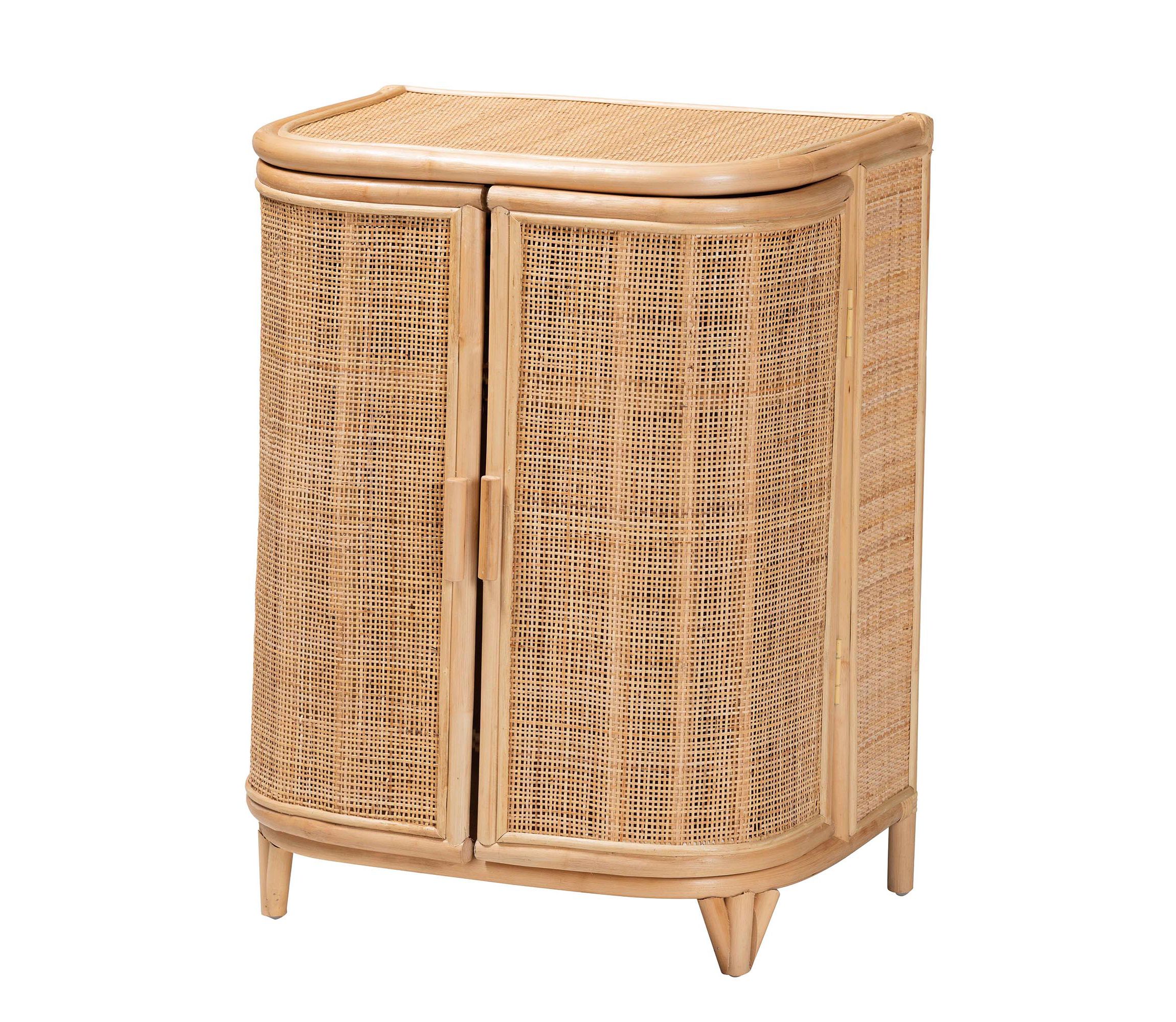 Yanka Bohemian Natural Rattan Storage Cabinet
