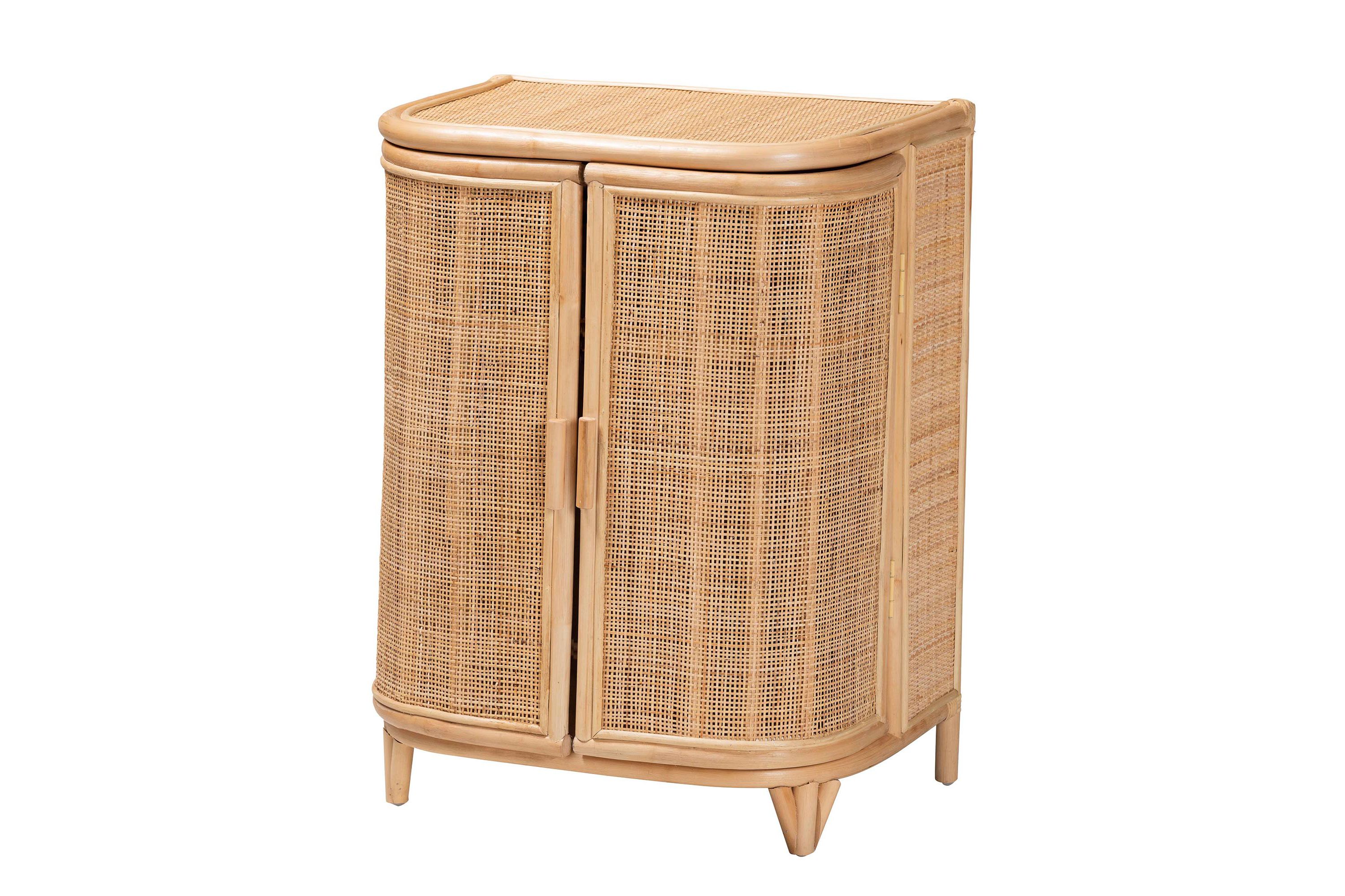 Yanka Bohemian Natural Rattan Storage Cabinet
