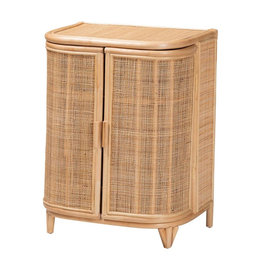 Yanka Bohemian Natural Rattan Storage Cabinet